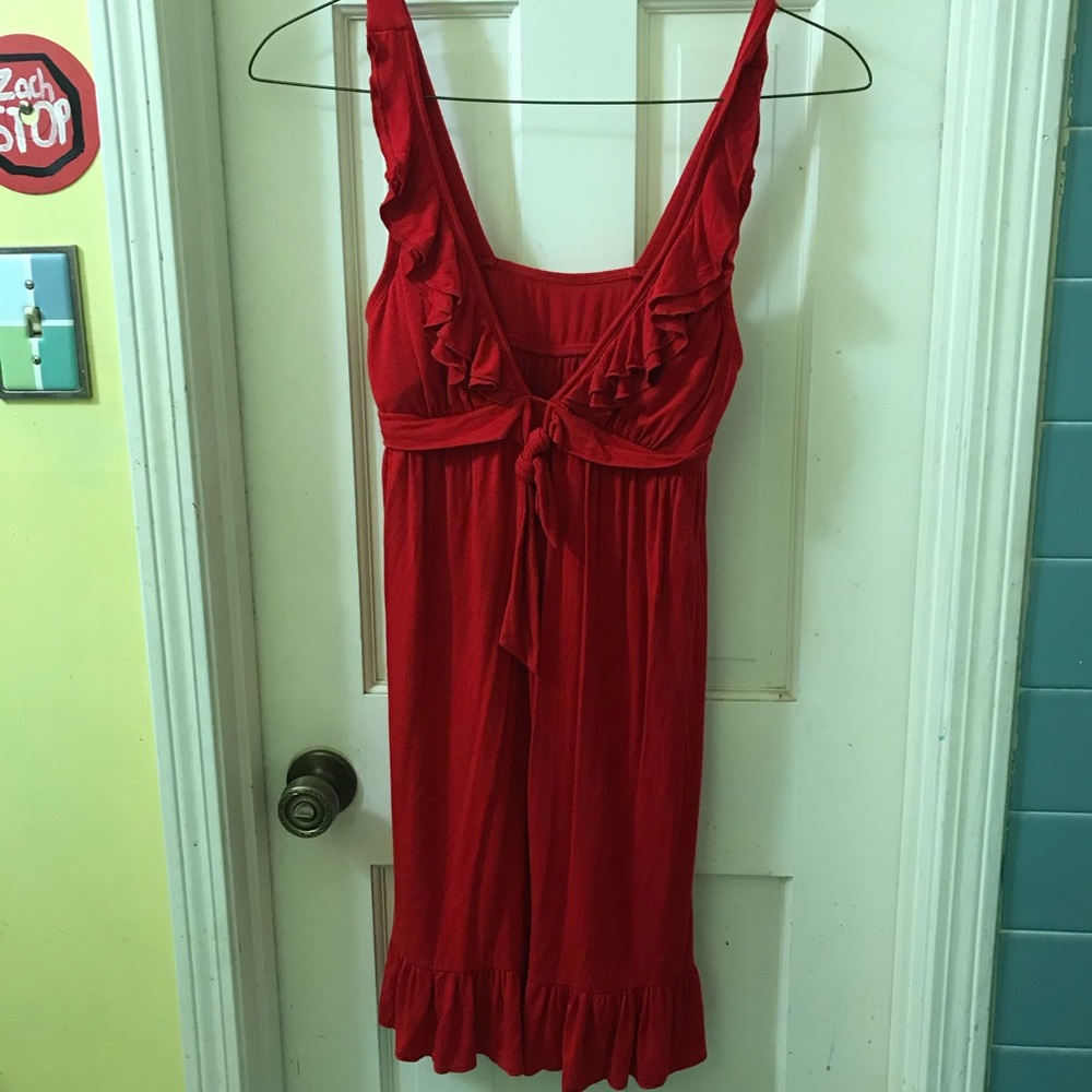 red dress